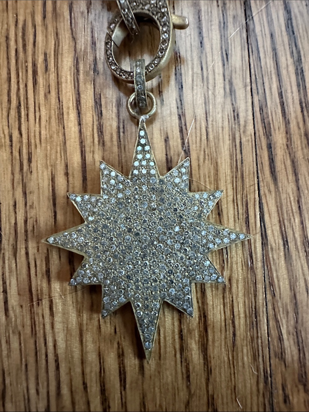 The Woods Fine Jewelry Starburst Pave Diamond Pendant Enhancer